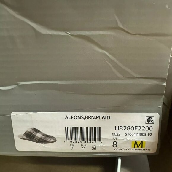 Vionic Mens Alfons Slipper Size 8 M - Picture 6 of 6